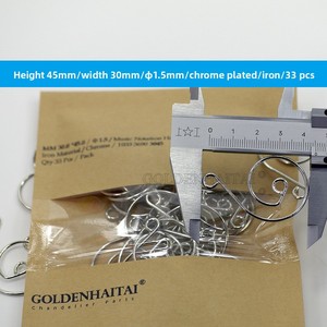 Ganchos decorativos en forma de <span class=keywords><strong>S</strong></span> para piezas de candelabro de cadena de cristal gancho de suspensión de Navidad 45*30mm accesorios de Hardware - Product Image 6