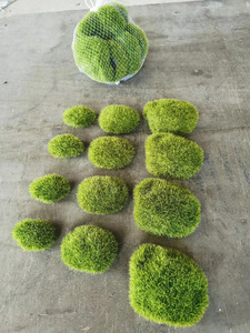 ミックスサイズ軽量セラミック製模擬モスストーン人工石ボールグリーン植物、家庭菜園植木鉢装飾用 - Product Image 4