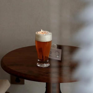 Bougie aromathérapeutique en forme de bière faite à la main, cire de paraffine, parfum longue durée pour la décoration d'hôtel, anniversaires/souvenirs de Noël - Product Image 4