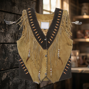 เสื้อกั๊กหนังวัวแบบตะวันตกเสื้อกั๊กแบบวินเทจเสื้อกั๊กคาวบอย - Product Image 3
