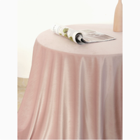 Nouvelle nappe ronde Luchuan pour la maison, vert foncé, 100% polyester, style velours froissé personnalisé