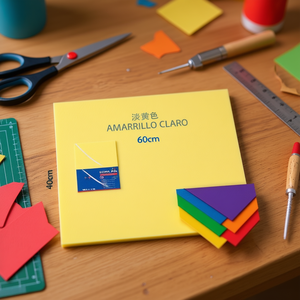 Foglio di Schiuma EVA ILAN 60x40cm Giallo Chiaro Materiale per Artigianato - Product Image 3