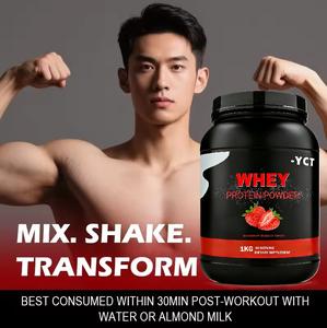 OEM Gold Coast 1kg Whey izole <span class=keywords><strong>Protein</strong></span> tozu erkek Fitness çilek aromalı kas-bina takviyesi yetişkinler için etkili - Product Image 2