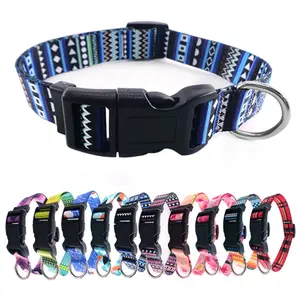 4 Maat Digitale Bedrukte Hond Halsband Custom Bohemian Stijl Eenvoudige Hondenhalsband Huisdier Tractie Set Groothandel