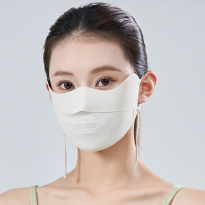 Mascarilla de Protección Solar Facial de Seda de Hielo y Nailon, Unisex, Anti-UV, de Alta Calidad, para Ciclismo de Verano - Product Image 6