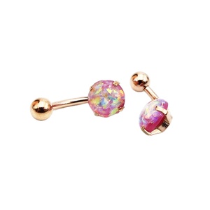 Anelli di pancia in <span class=keywords><strong>acciaio</strong></span> <span class=keywords><strong>chirurgico</strong></span> Opale Balls Body <span class=keywords><strong>Piercing</strong></span> <span class=keywords><strong>Anello</strong></span> della Pancia Dei Monili - Product Image 1