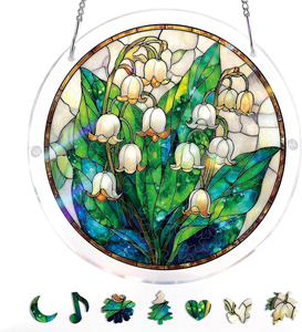 <span class=keywords><strong>Puzzle</strong></span> acrylique paysage dessin animé, mini <span class=keywords><strong>puzzle</strong></span> personnalisé à faire soi-même, cadeau découpé au laser, décoration de fenêtre, vente en gros, décoration intérieure, directement de l'usine - Product Image 3