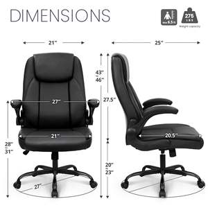 <span class=keywords><strong>Fauteuil</strong></span> de bureau en PU économique, rembourré et confortable pour toute la journée, multifonctionnel, noir intégral, idéal pour la maison ou le bureau. - Product Image 3