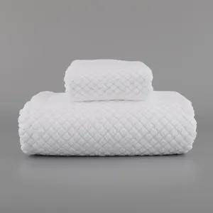 China Wholesale White Polyester Microfiber Muslim Ihram Clothing Hajj Towel