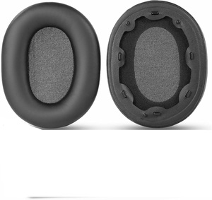 Almohadillas de espuma viscoelástica de cuero de proteína transpirable negro de Venta caliente para cojín de auriculares <span class=keywords><strong>INZONE</strong></span> H7/H9/ - Product Image 2