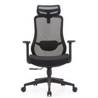 Chaise de bureau exécutive en maille avec appui-tête 4D et base autoportante – Solutions de mobilier de bureau pour espaces de travail à domicile