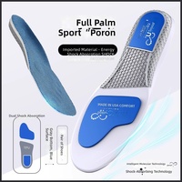 Nouvelles semelles de course en TPU avec soutien rigide de la voûte plantaire, inserts de chaussures absorbant les chocs avec coussinets Poron, respirantes, pour le sport