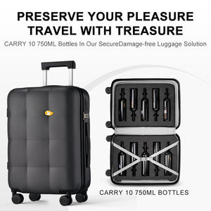 É<span class=keywords><strong>tui</strong></span> de transport portable pour 10 bouteilles de vin |   Valise <span class=keywords><strong>en</strong></span> PC durable 100% PC Protection pour vin <span class=keywords><strong>en</strong></span> <span class=keywords><strong>avion</strong></span> - Product Image 2