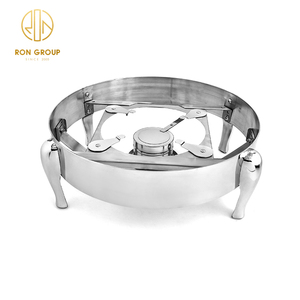 Plats de chauffe-plats ronds en acier inoxydable et argent pour banquet d'hôtel de haute qualité pour buffet de restauration chauffe-plats - Product Image 1