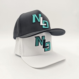 Casquette de golf 5 panneaux édition boutique, unie, imperméable, avec logo brodé personnalisé, faible MOQ, OEM, performance technique hydrophobe, style urbain - Product Image 3