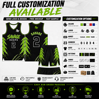 Ensemble de maillots de basket-ball sur mesure, taille plus, noir et vert, sublimation, vêtements de basket-ball OEM pour les clubs, ensemble uniforme, 100% polyester