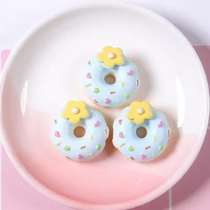 Phong Cách Mới Phẳng Trở Lại Vòng Doughnut Nhựa Cabochon Tay Vẽ Thủ Công Thủ Công Cho Trâm & Đồ Trang Sức Làm Thực Phẩm Chủ Đề Quà Lưu Niệm - Product Image 4