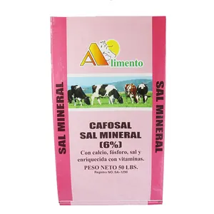 Nhà Máy Giá nhựa rỗng 20kg 25kg 50kg thức ăn gia súc Túi Bopp nhiều lớp PP dệt túi cho thức ăn chăn nuôi