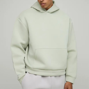 <span class=keywords><strong>Sweat</strong></span>-shirt à capuche <span class=keywords><strong>vert</strong></span> clair pour homme, 500 grammes, 100 % coton, coupe <span class=keywords><strong>oversize</strong></span>, grande poche avant, <span class=keywords><strong>sweat</strong></span>-shirt épais pour l'automne - Product Image 1