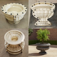 Nouveaux moules en plastique ABS pour pots de fleurs en ciment préfabriqués, grands pots ronds pour plantes, fabrication de jardinières, bonsaï