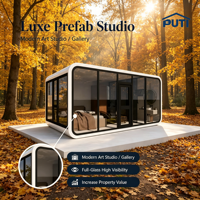 Cabane Apple Premium de 13 m², maison préfabriquée modulaire avec cuisine pour hôtel, utilisation en glamping