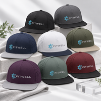 Casquette à visière plate avec logo personnalisé, panneaux latéraux perforés, options de couleurs bicolores, OEM ODM pour les marques de streetwear et de designers
