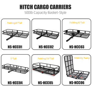 Panier de chargement arrière pour voiture, support de fixation pour attelage, en acier, avec garde-corps, revêtement poudré, compatible avec récepteur de 2 pouces, pour SUV, pick-up, station-wagon, tout-terrain - Product Image 6