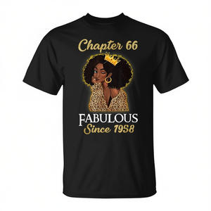 Capitolo 66: Fabulous Since 1958 - T-shirt con stampa leopardata per il 66° compleanno - Product Image 2