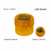 Feu de signalisation solaire pour poteau, balise clignotante LED avec batterie rechargeable pour garde-corps routier et chantier