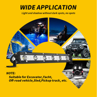 Barre lumineuse LED DXZ BAR-D1 ultra-mince de 13 pouces, 18W, 12-24V, pour voiture/camion, éclairage de travail tout-terrain 4x4, lumière auxiliaire pour la modification/amélioration