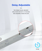 Serrure électrique à pêne tombant Vians avec capteur d'état de porte et temporisation, contrôle d'accès magnétique à pêne tombant, modes Fail-Safe et Fail-Secure