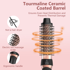 Fer à friser portable 5-<span class=keywords><strong>en</strong></span>-1 à tourmaline interchangeable, ensemble de <span class=keywords><strong>coiffure</strong></span> instantané, certifié ROHS, électrique, pour cheveux - Product Image 5