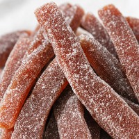 Vente en gros usine : Bandes d'aubépine enrobées de sucre, sans graisses trans, sachet de 120g, emballage sous vide, collation de fruits d'aubépine, personnalisation OEM