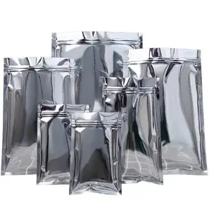 Dimensioni assortite Matte Clear/Black white silver PE Plastic Flat Ziplock Package Bag sacchetti richiudibili