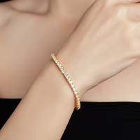 Bracelet tennis personnalisé de luxe en moissanite, argent sterling 925, clarté VVS, forme cœur, serti de diamants, bijoux unisexes, cadeau