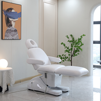 Table de massage électrique pliable à 3 sections en cuir, design moderne, éponge haute densité, cadre métallique, utilisation en spa et salon, CHAOTENG