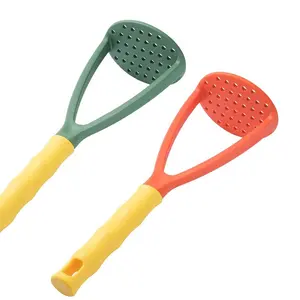 Colorful Food Kitchen Tool Plastic Mashed Potatoes Masher For Potato Fruit And Vegetable