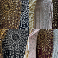 Robe longue musulmane élégante et modeste, caftan de luxe brodé et perlé, avec manches cape dorées en forme de goutte d'eau, pour le Moyen-Orient, vente en gros, Aïd