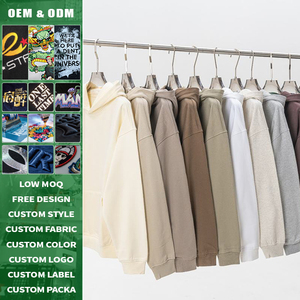 Sudadera con Capucha de Felpa Francesa de 445 g/m², Bordada Personalizada, Gruesa, Unisex, Cuello Redondo, Estilo Urbano Americano - Product Image 1