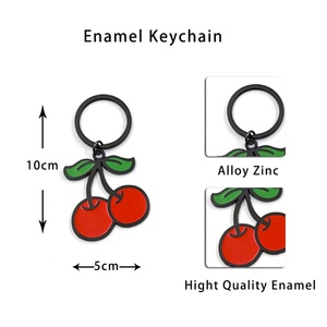 Promotional Vintage Fashion Metal Zinc Alloy Custom Cartoon Enamel Keychains-Lightweight Waterproof - Product Image 6