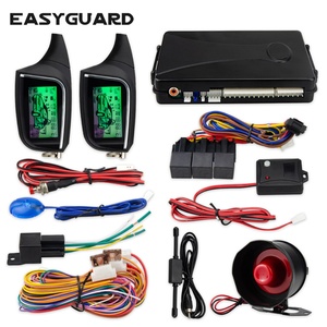 Hot Sale EASYGUARD EC205 2 Way LCD Pager Display <b>Remote</b> Engine Start Shock Alarm Warning <b>Remote</b> Start Car Alarm System - Product Image 2