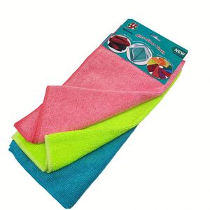 Serviette en microfibre antimicrobienne tissée avec logo personnalisé, couleur unie, 30x30 30x60cm, séchage rapide, super absorbante, pour voiture et cuisine - Product Image 1