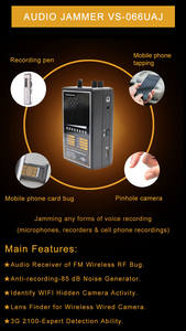 RF 신호 감지기 2G/3G/4G 휴대폰용 안티 스파이 감지기 WiFi 숨겨진 카메라 버그 감지기(85dB 소음 발생기 오디오 수신기 포함) - Product Image 2