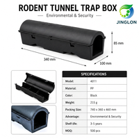 Station d'appât pour rongeurs, boîte d'appât pour rats, station d'appât pour souris en plastique robuste pour la lutte antiparasitaire intérieure et extérieure, contrôle des rongeurs
