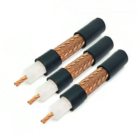 Cable Coaxial Flexible RG213/U con Conductor Central Trenzado de Baja Atenuación, Cable Coaxial RF RG213 para Estación Base de Radioaficionados