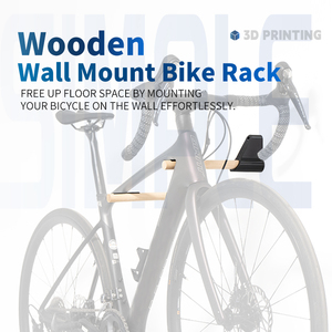 Supporto da <span class=keywords><strong>Parete</strong></span> Antiscivolo in <span class=keywords><strong>Legno</strong></span> Massello per Biciclette, Capacità di Carico 22kg, Lunghezza 30cm, per Bici da Strada/Montagna/Elettriche, Ottimizzazione Spazio - Product Image 1
