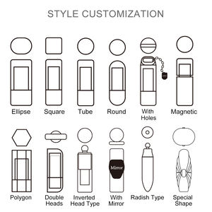 Emballage en plastique pour rouge à lèvres, tube de fond de teint vide carré de luxe, couleur personnalisée avec logo, rose - Product Image 5