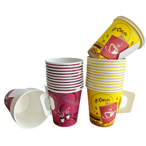 Full Container Export 9oz Paper Cafe Cup With Handle Disposable Paper Cups - Product Image 5