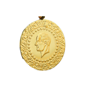 Collana con Ciondolo a Moneta d'Oro Vintage dell'<span class=keywords><strong>Impero</strong></span> Arabo-<span class=keywords><strong>Turco</strong></span>, Medaglione con Ritratto, Catena per Clavicola in Acciaio Inossidabile, Gioielli Personalizzati - Product Image 6