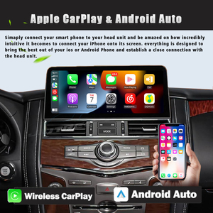 เครื่องเล่นมัลติมีเดียในรถยนต์ Android 14 พร้อมวิทยุ CarPlay ระบบนำทาง GPS 4G WiFi สำหรับรถยนต์ Nissan Patrol Armada Y62 Infiniti QX80 ปี 2011-2022 - Product Image 4